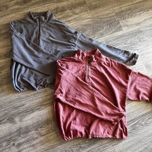 Quarter zip hoodies- slight crop- Dip Size L/XL